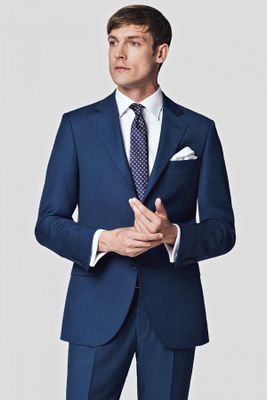 Marynarka męska jesienna elegancka Lancerto ze sklepu: Lancerto S.A. w kategorii: Marynarki męskie - zdjęcie 938E51-772-11513_Marynarka Business Mix Szafir
